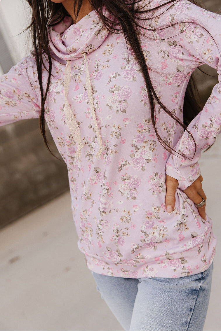 The Wren Lavender Rose Sweatshirt