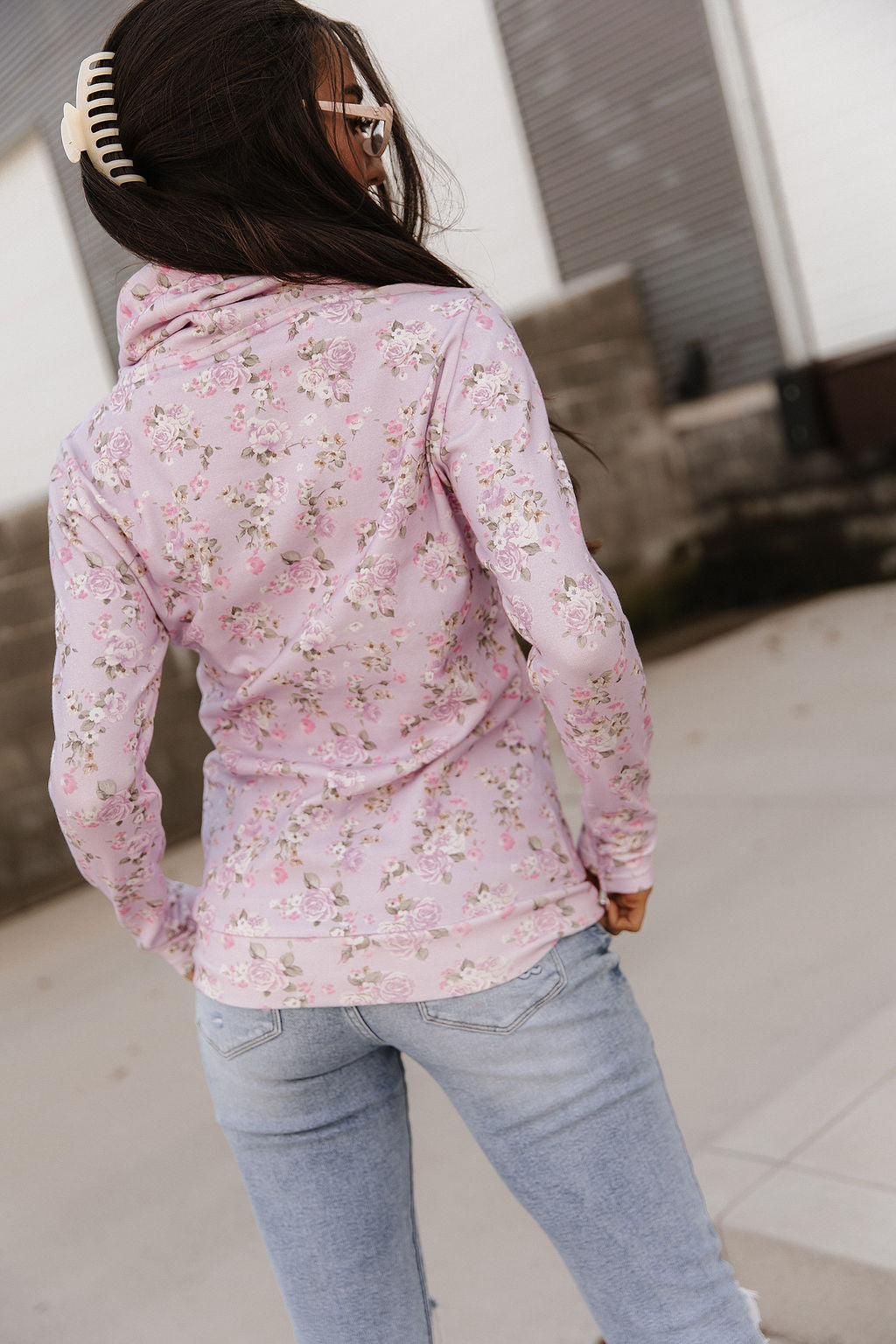 The Wren Lavender Rose Sweatshirt