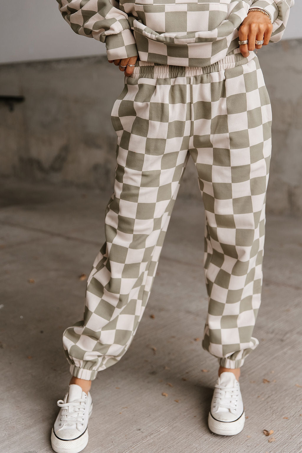 The Green and Beige University Joggers Soft Landing