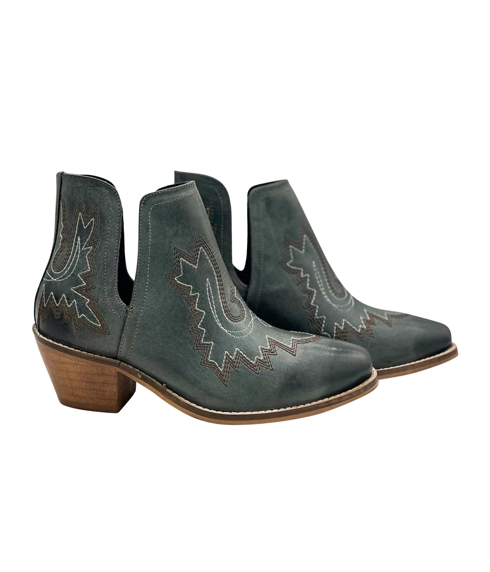 The Hattie Booties in Teal