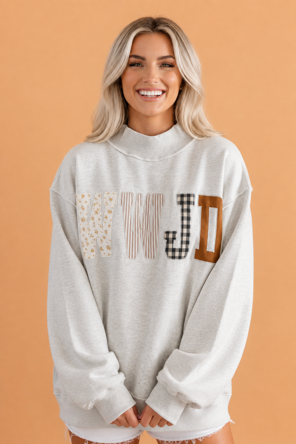 Walk By Faith Patchwork Sweatshirt