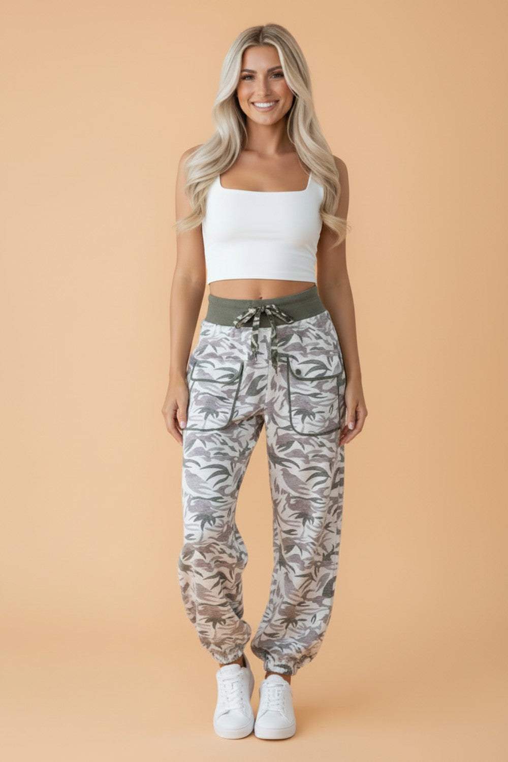 The Reese Camo Barrel Cargo Pants