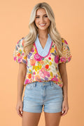 The Bella Floral Cotton Blouse