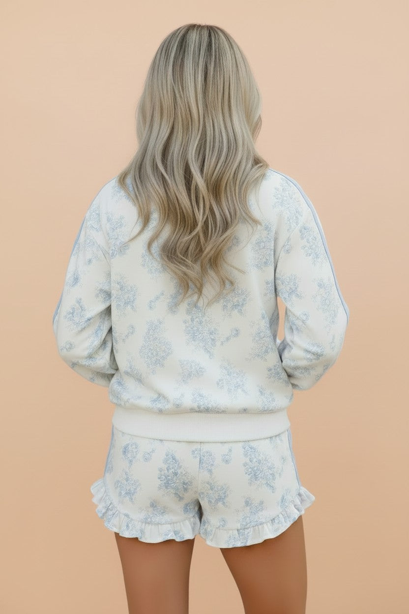 The Aisley Floral Striped Side Set