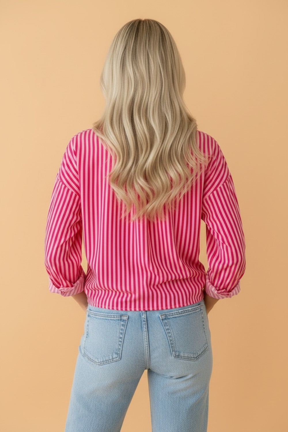 The Sutton Stripe Button-Up Blouse