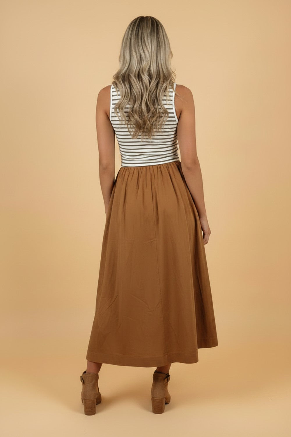 The Skye Stripe Colorblock Long Dress