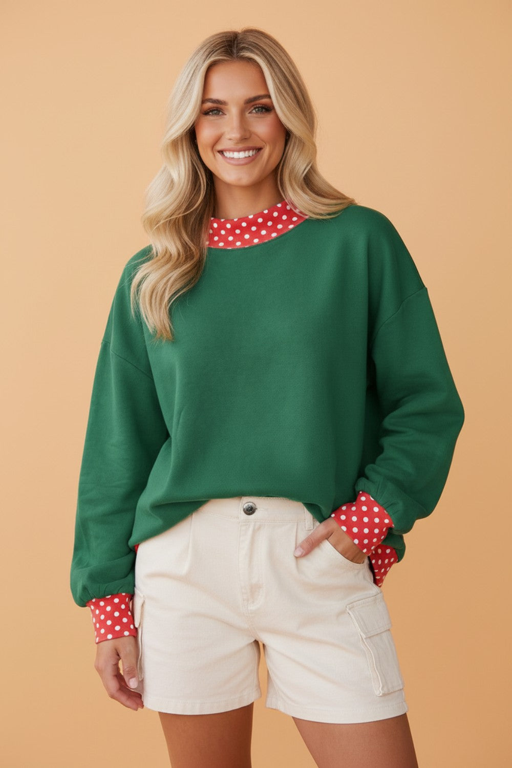 The Brielle Polka Dot Sweatshirt