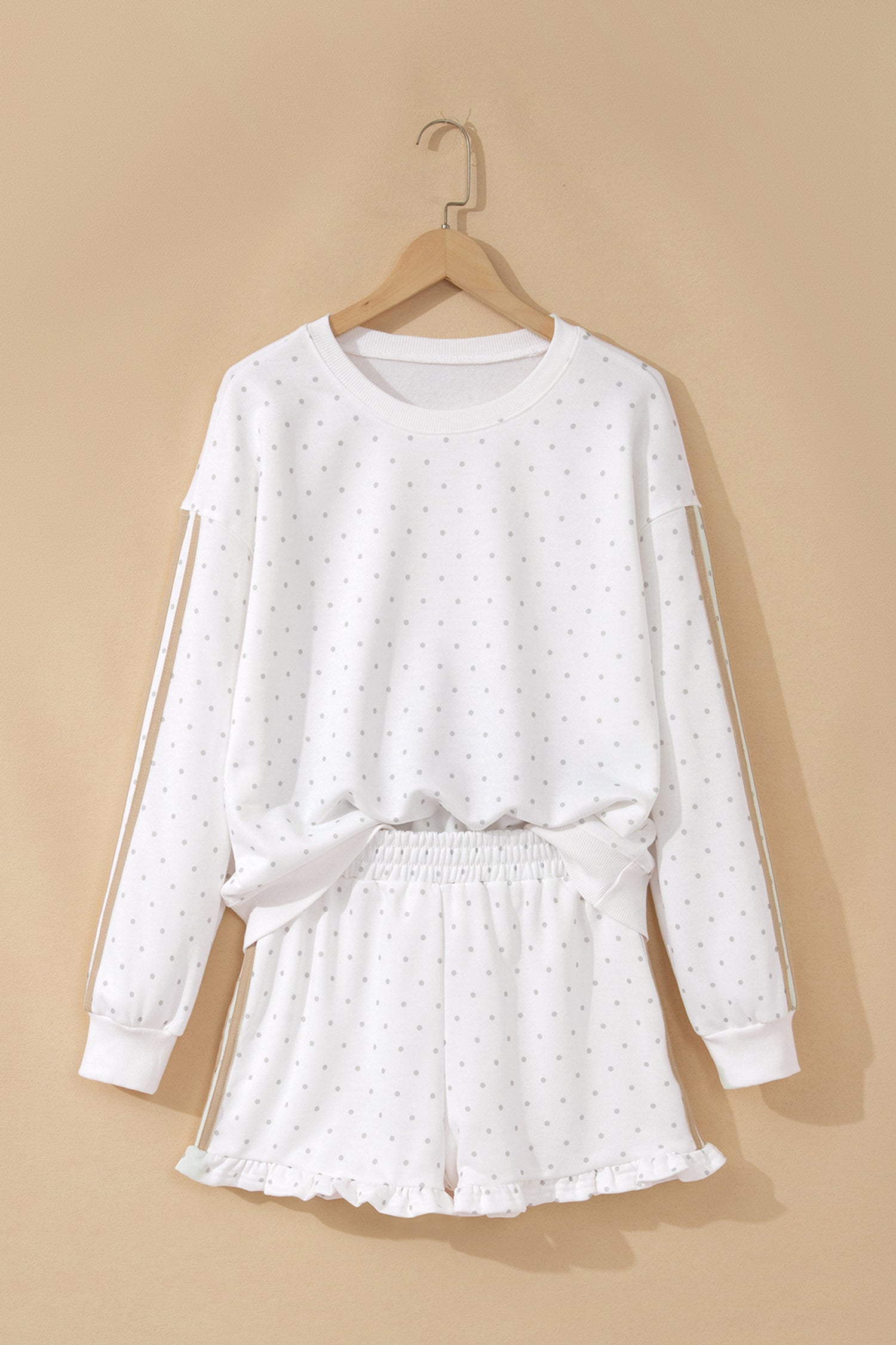The Lily Polka Dot Side Stripe Lounge Set