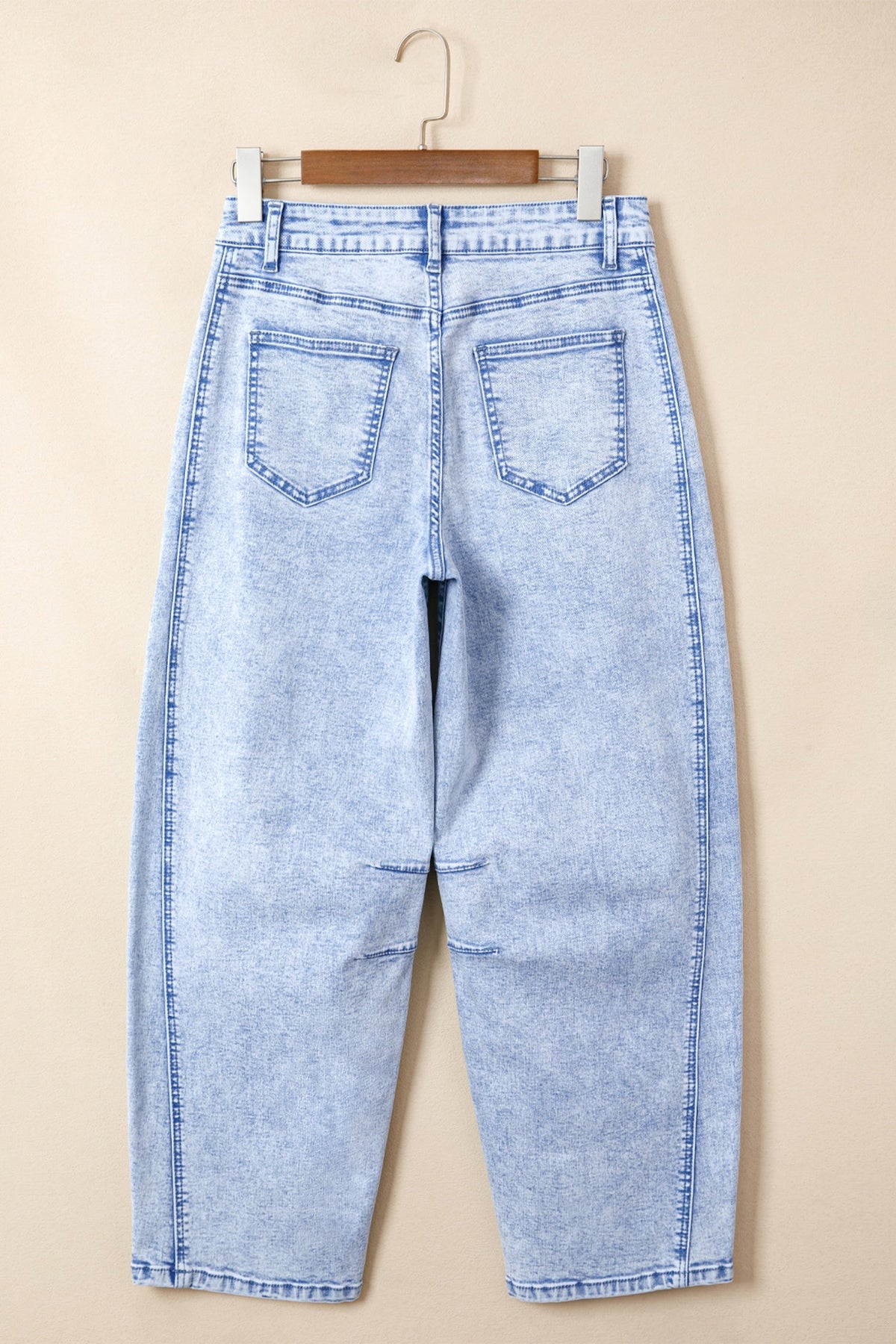 The Lennon Light Wash Barrel Jeans