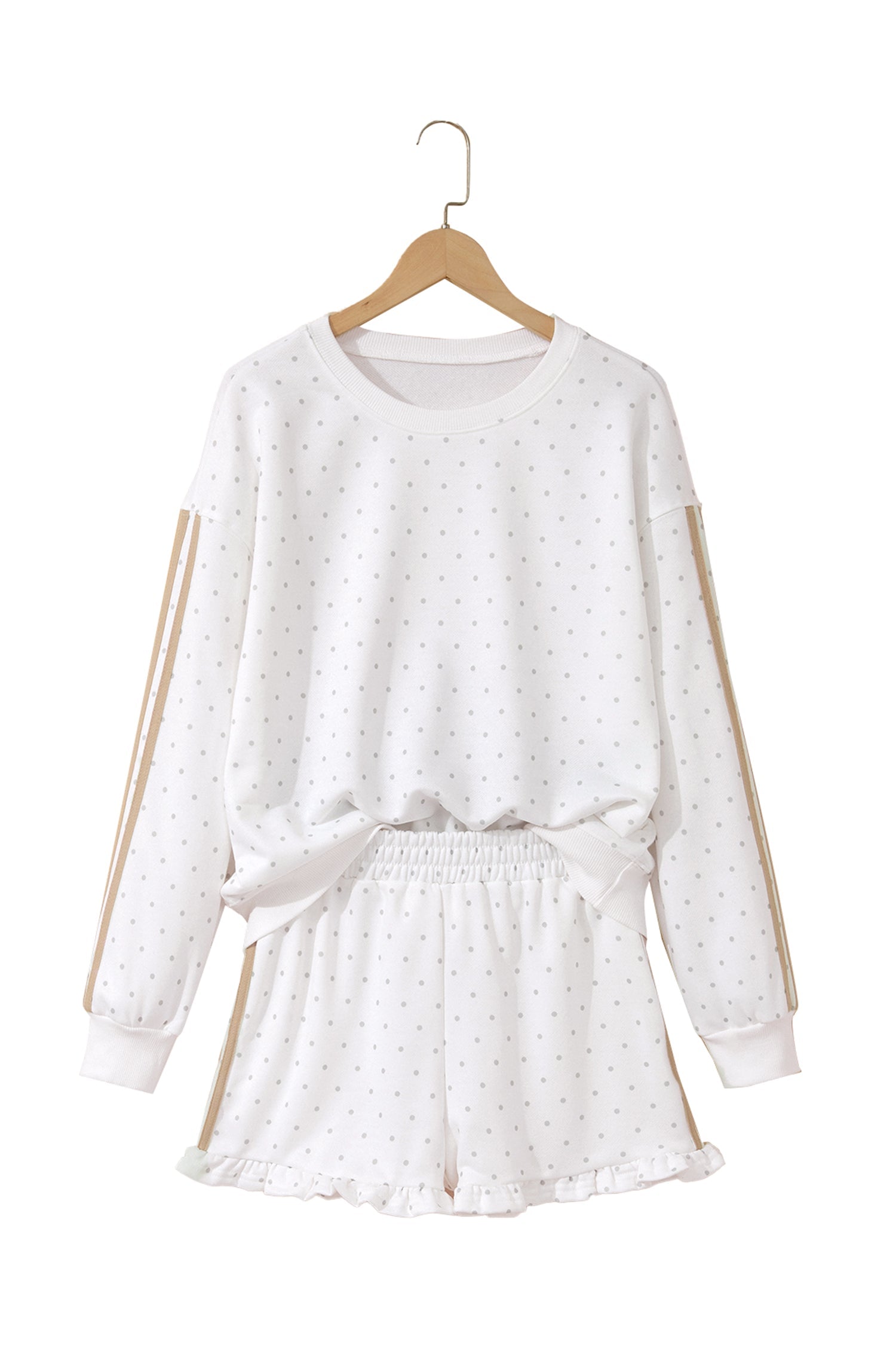 The Lily Polka Dot Side Stripe Lounge Set