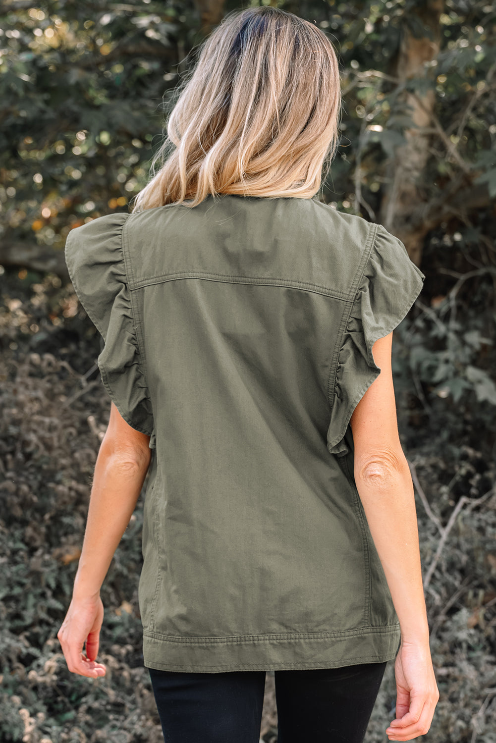 The Oakley Ruffle Sleeve Vest