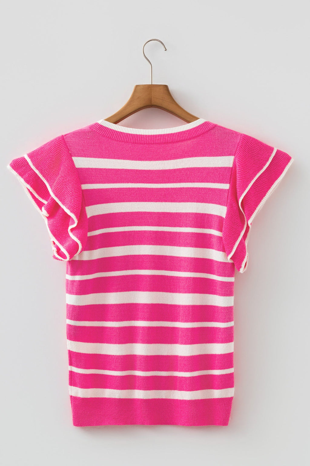 The Daisy Stripe Ruffle Knit Sweater