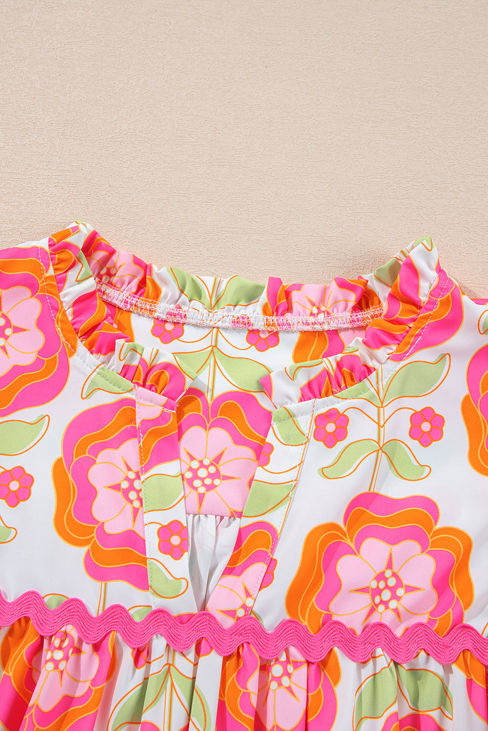 The Rosalie Floral Ruffle Blouse