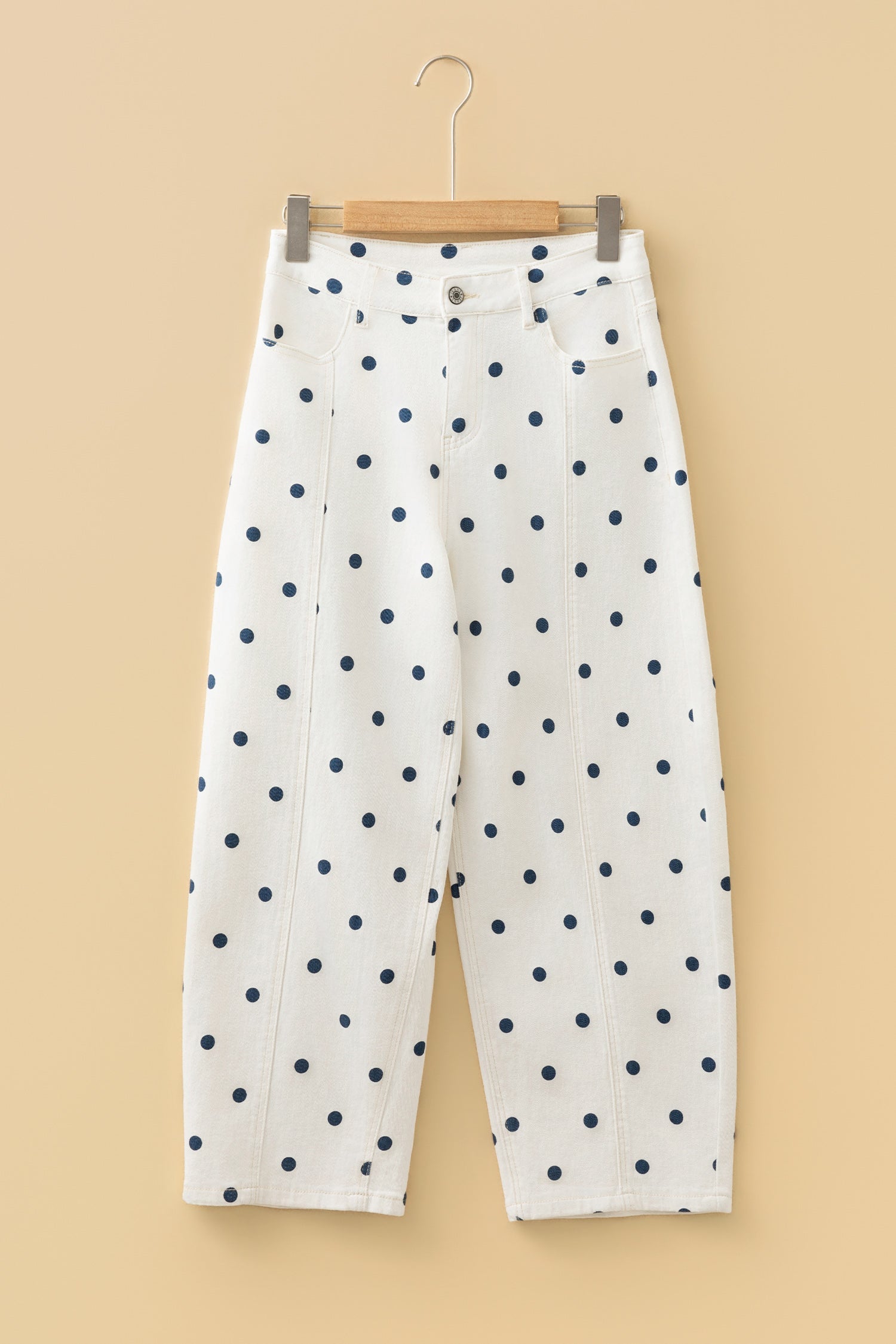The Paula Polka Dot Ankle Length Jeans