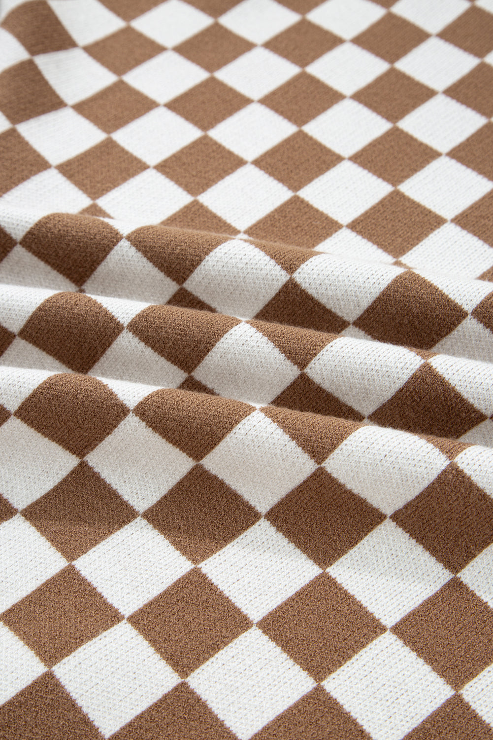 The Maxwell Checker Contrast Edge Crewneck Sweater