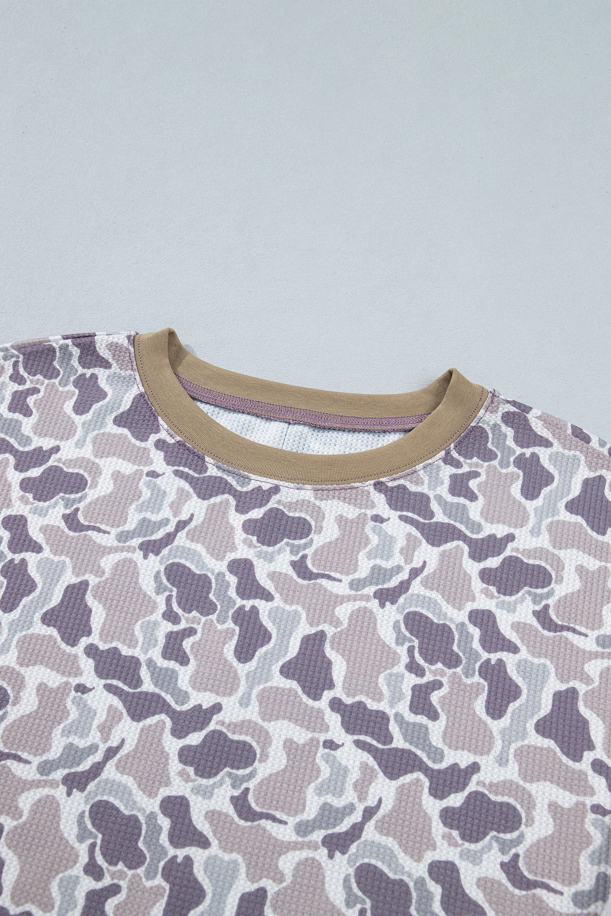 The Maren Camo Waffle Knit Top