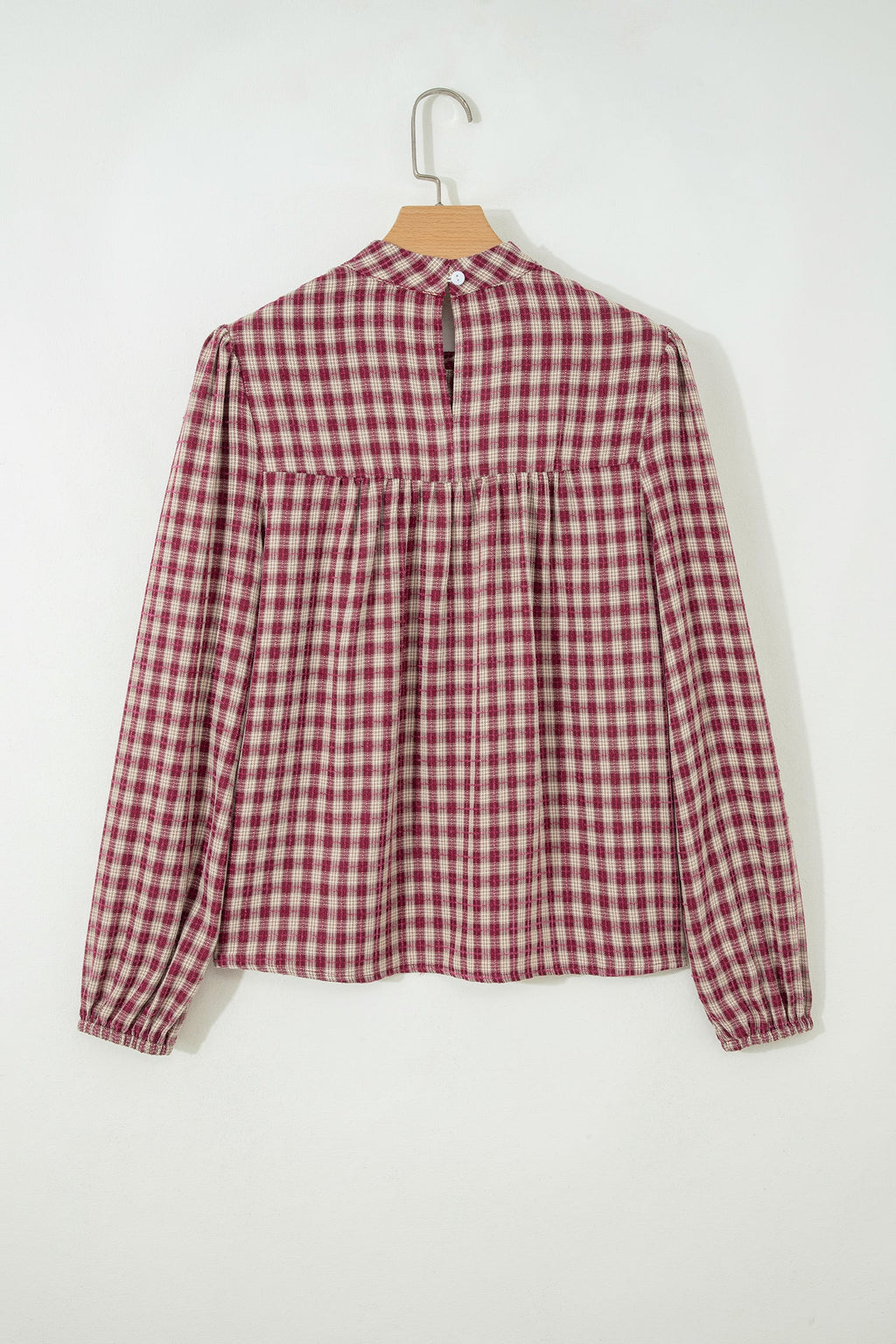 The Maisie Plaid Pleated Blouse