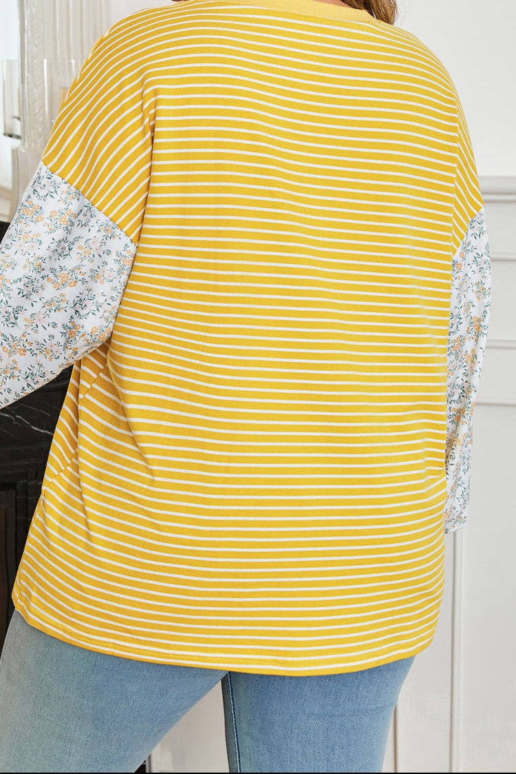 The Ellie Stripe Floral Top