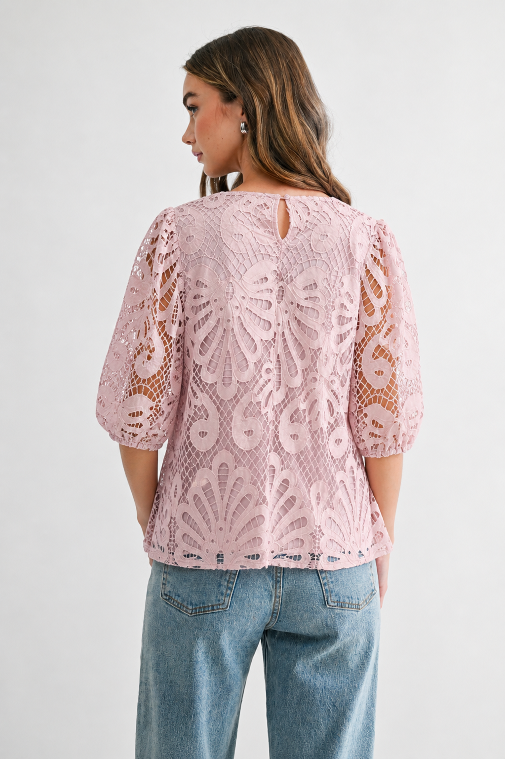 The Lily Woven Lace Top