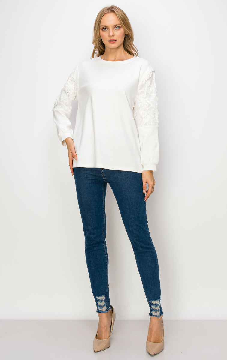 The Kenzie Lace Knit Top