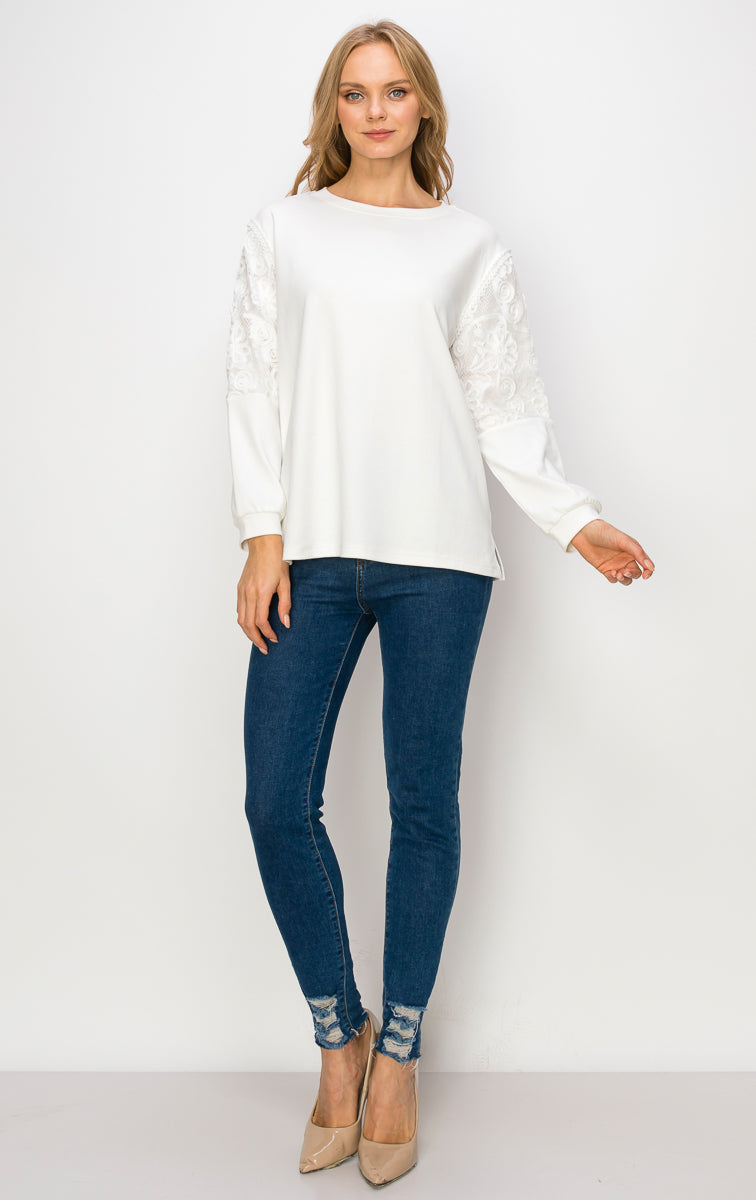 The Kenzie Lace Knit Top