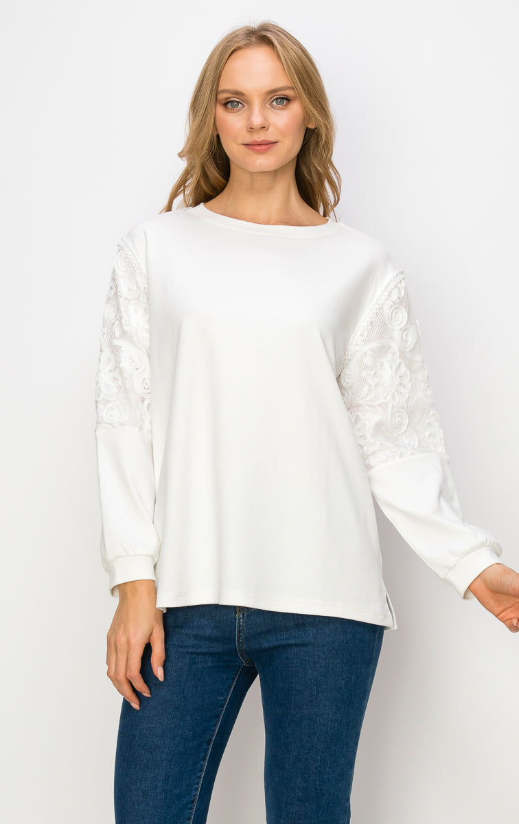 The Kenzie Lace Knit Top
