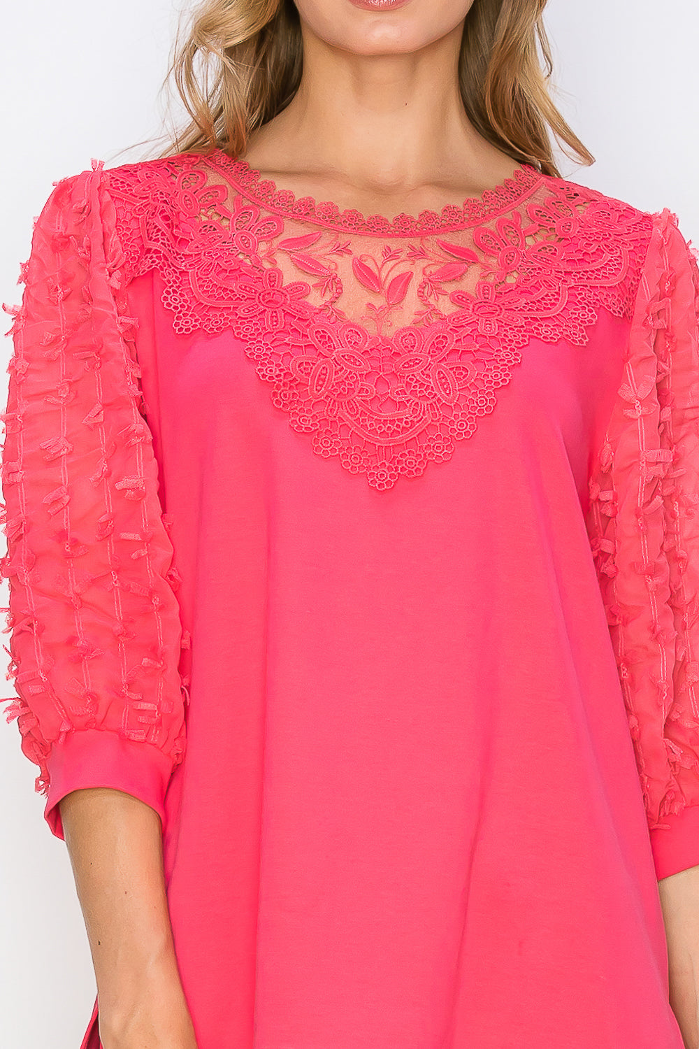 The Renae Lace Pointe Knit Top