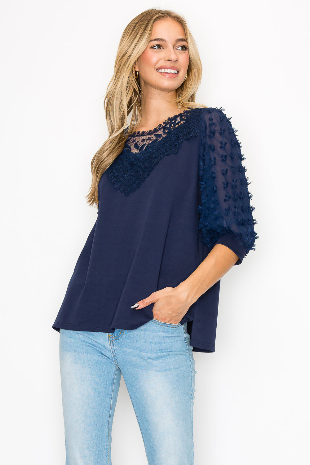 The Kensington Lace Knit Top