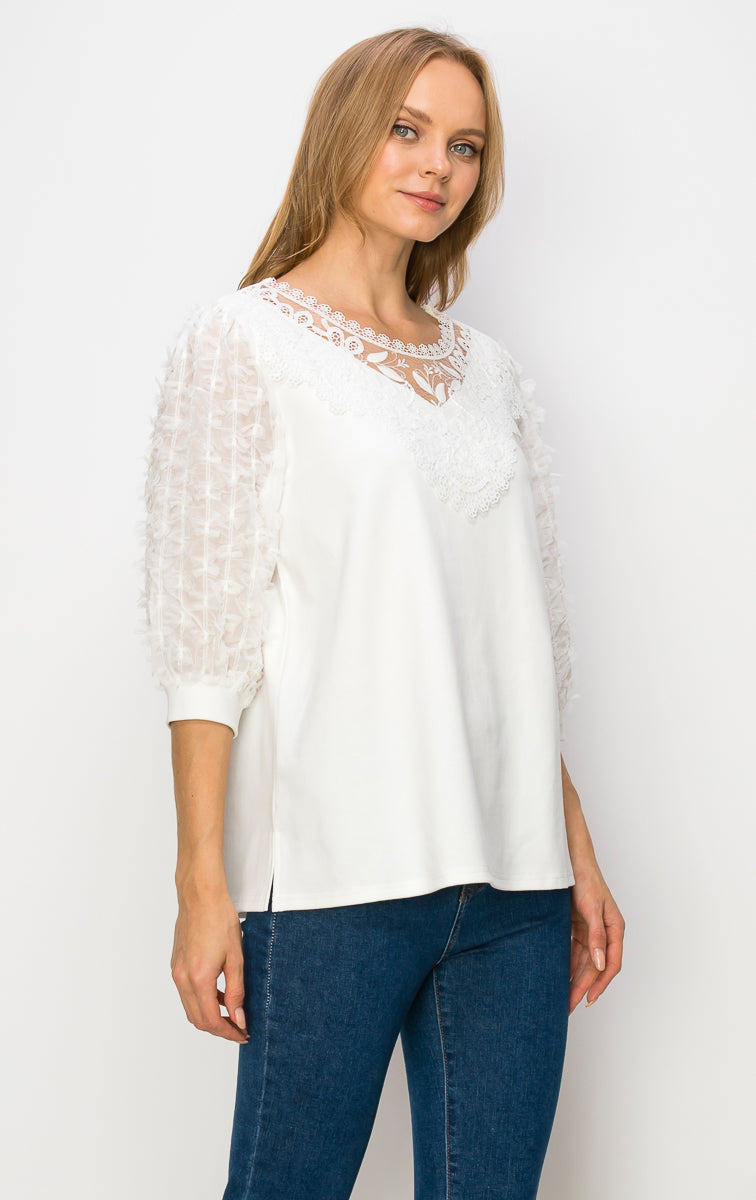 The Kensington Lace Knit Top