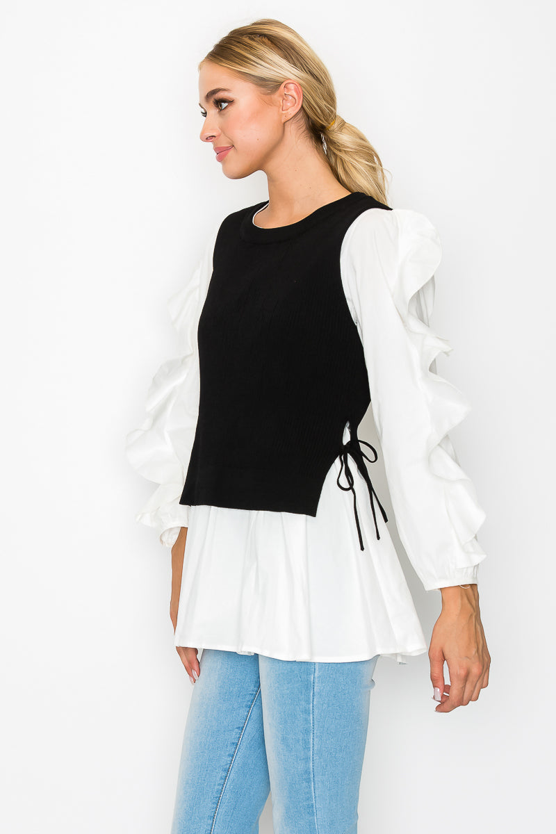The Wrenley Ruffle Layered Top