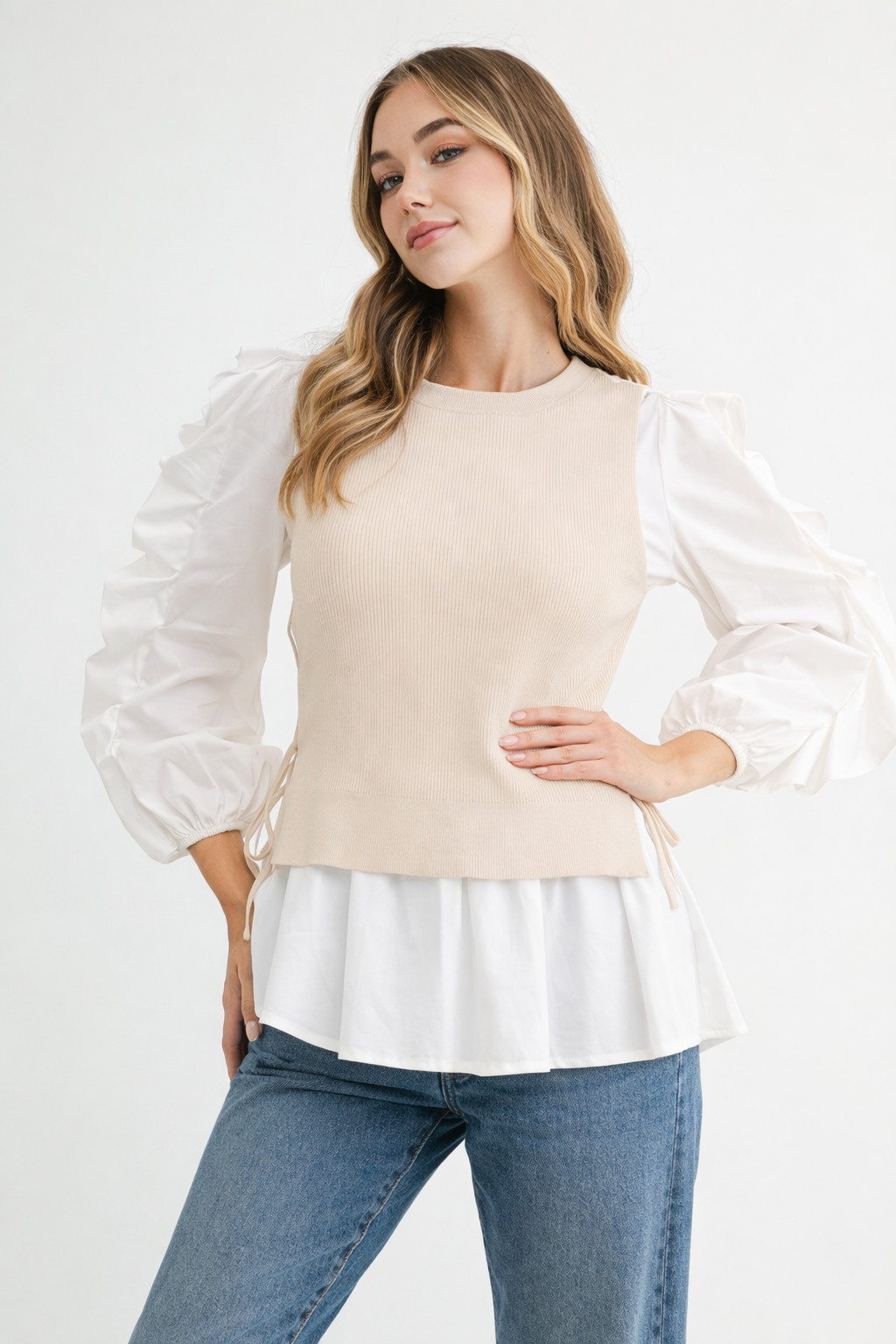 The Wrenley Ruffle Layered Top