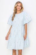 The Blakely Embroidered Cotton Poplin Dress