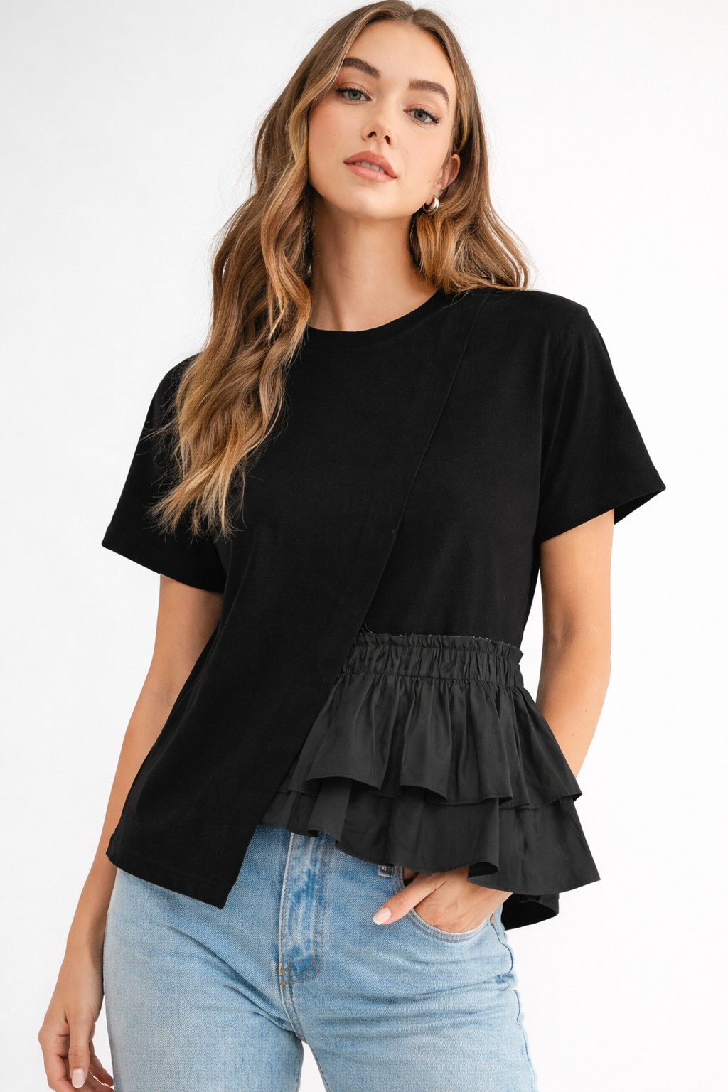 The Amelia Knit Ruffle Top