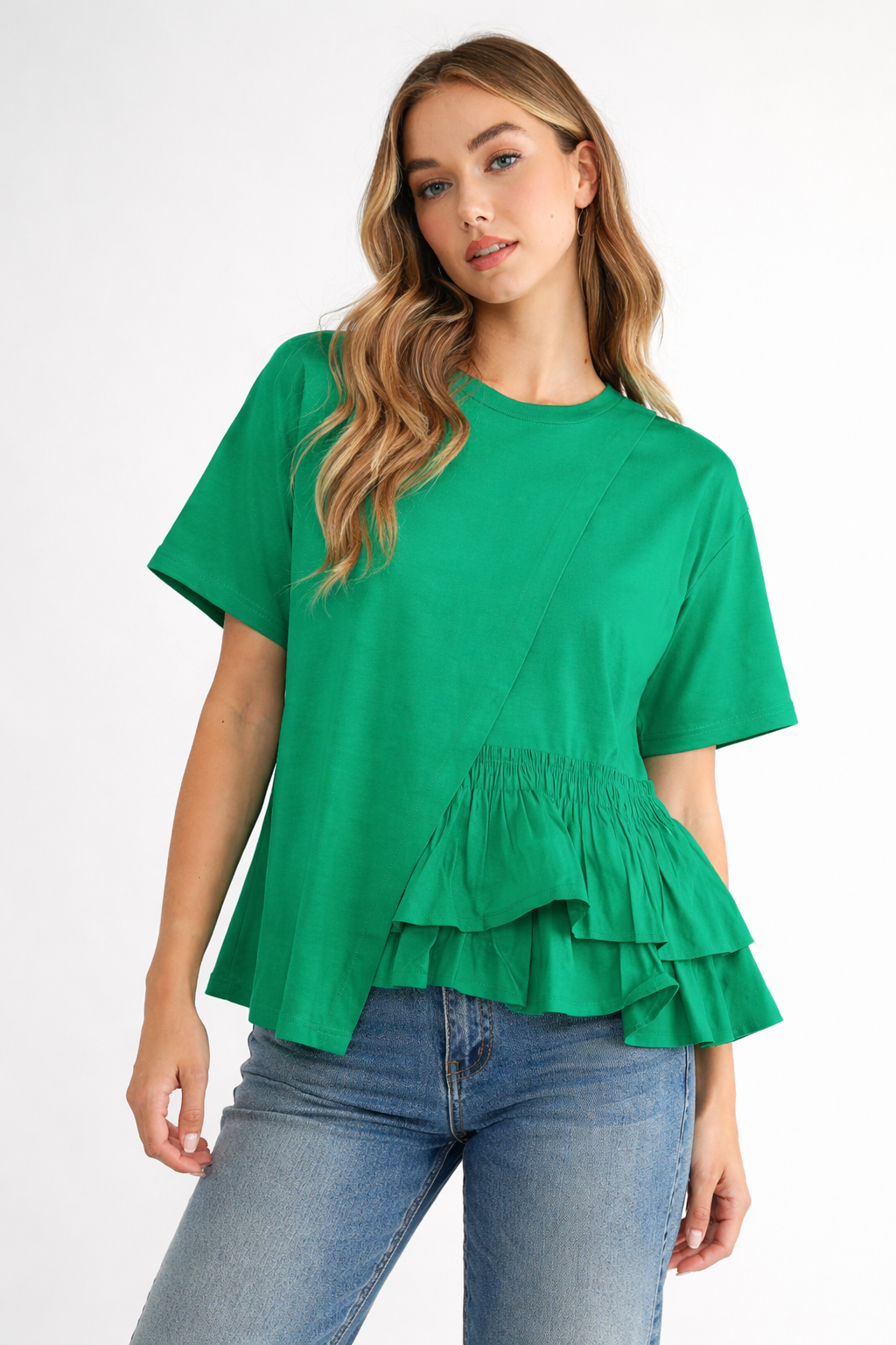 The Amelia Knit Ruffle Top