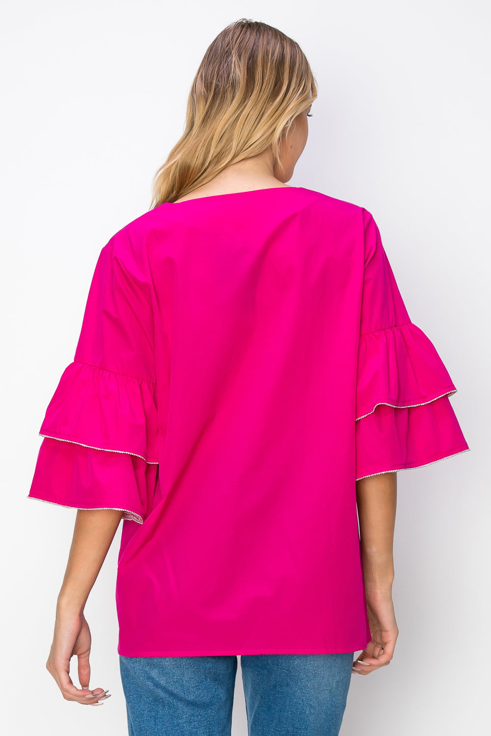 The Wesenia Ruffle Sleeve Top
