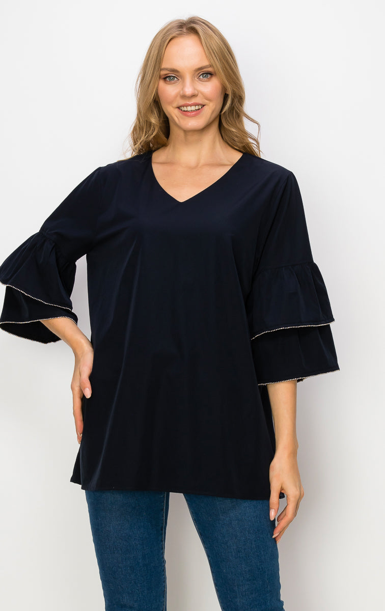 The Wesenia Ruffle Sleeve Top