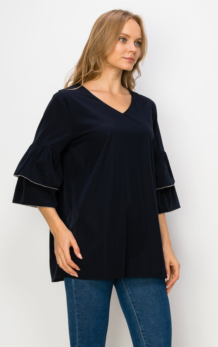 The Wesenia Ruffle Sleeve Top