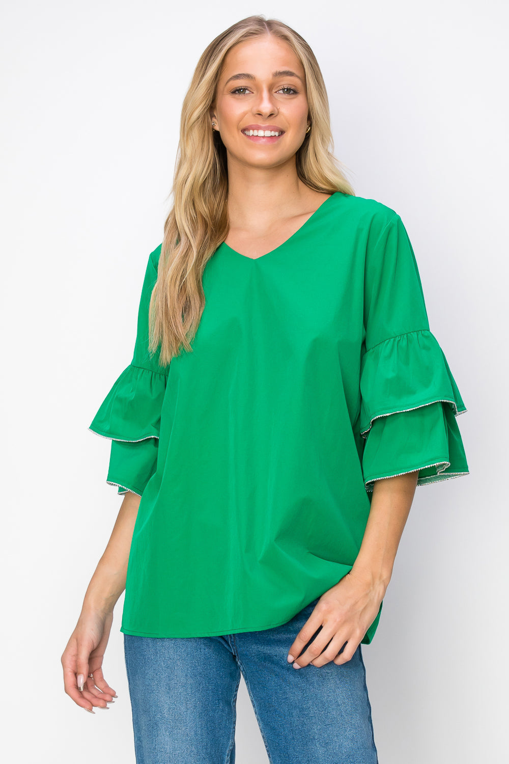The Wesenia Ruffle Sleeve Top