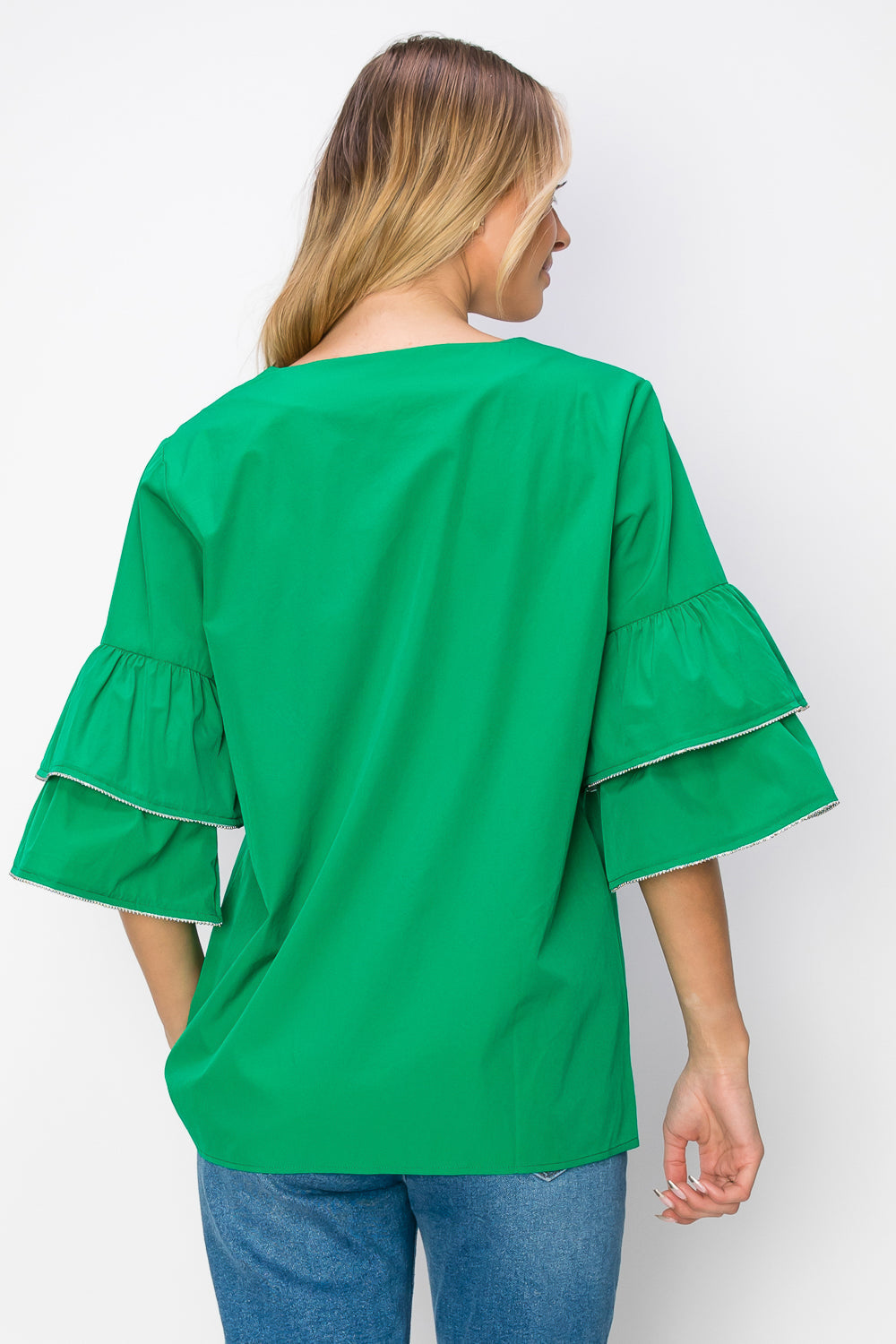 The Wesenia Ruffle Sleeve Top
