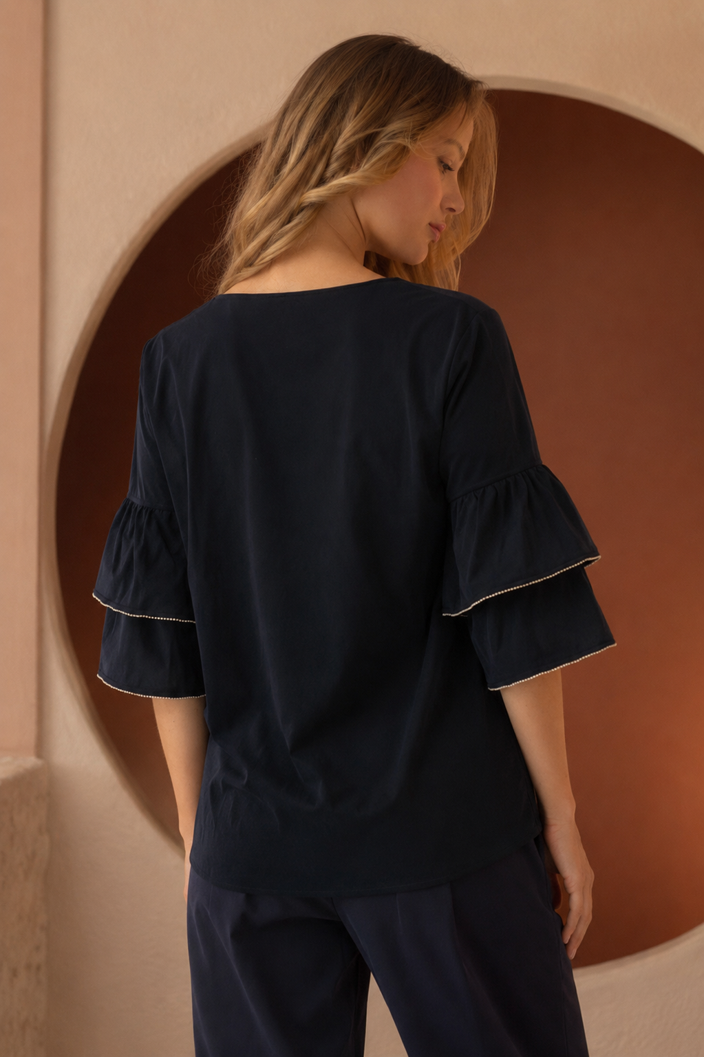 The Wesenia Ruffle Sleeve Top