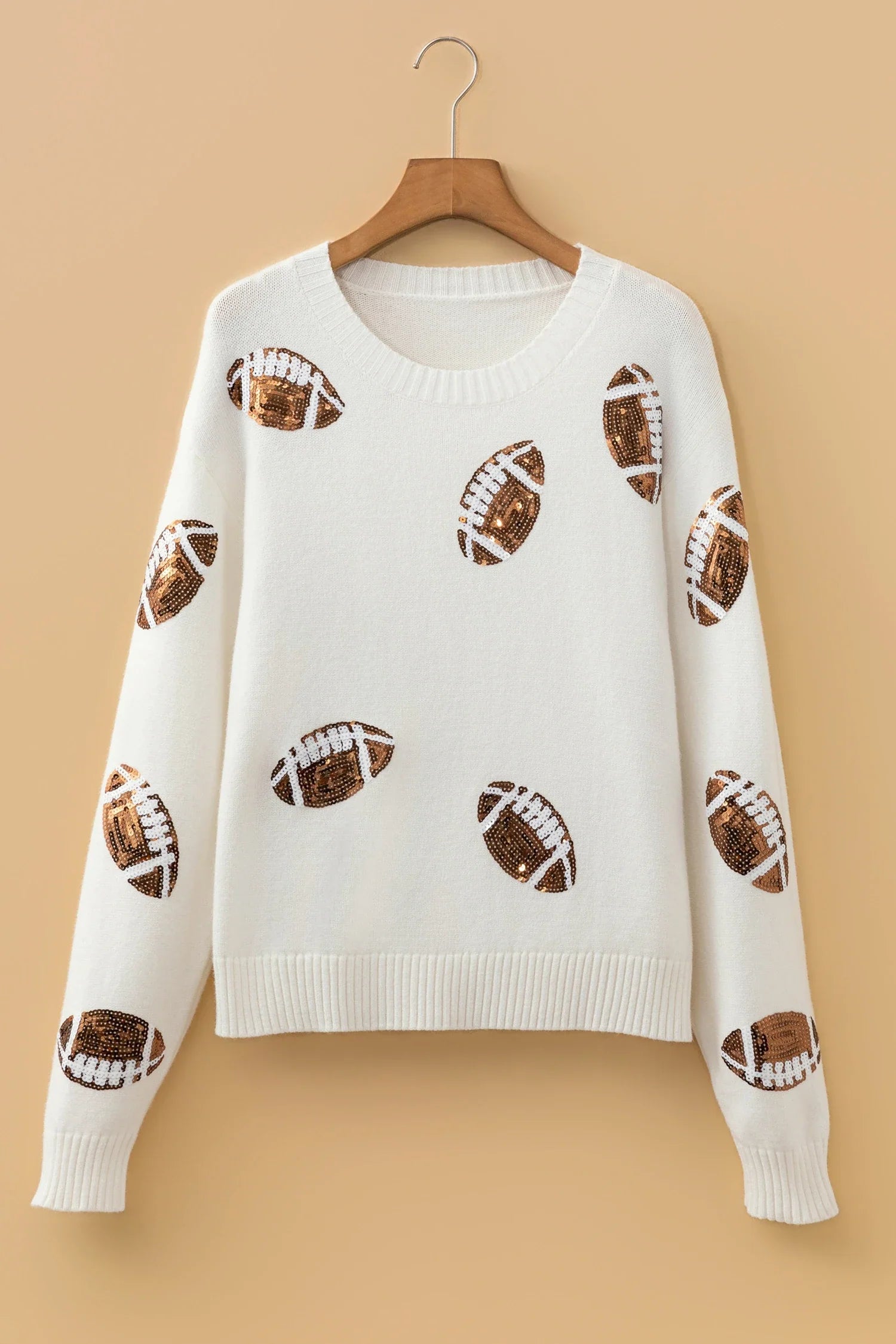 The Nellie Sequin Football Sweater