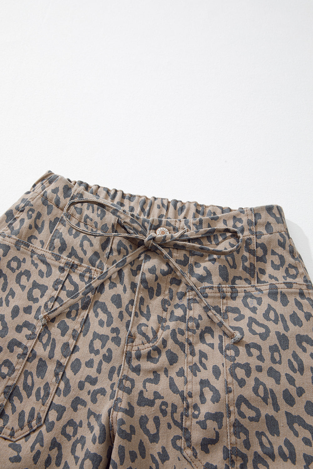 The Baylor Camo & Leopard Barrel Jeans