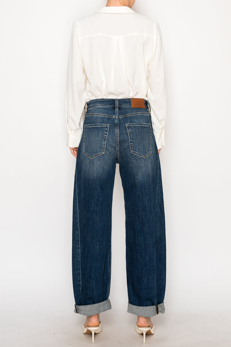 The Kingsley High Rise Barrel Jeans