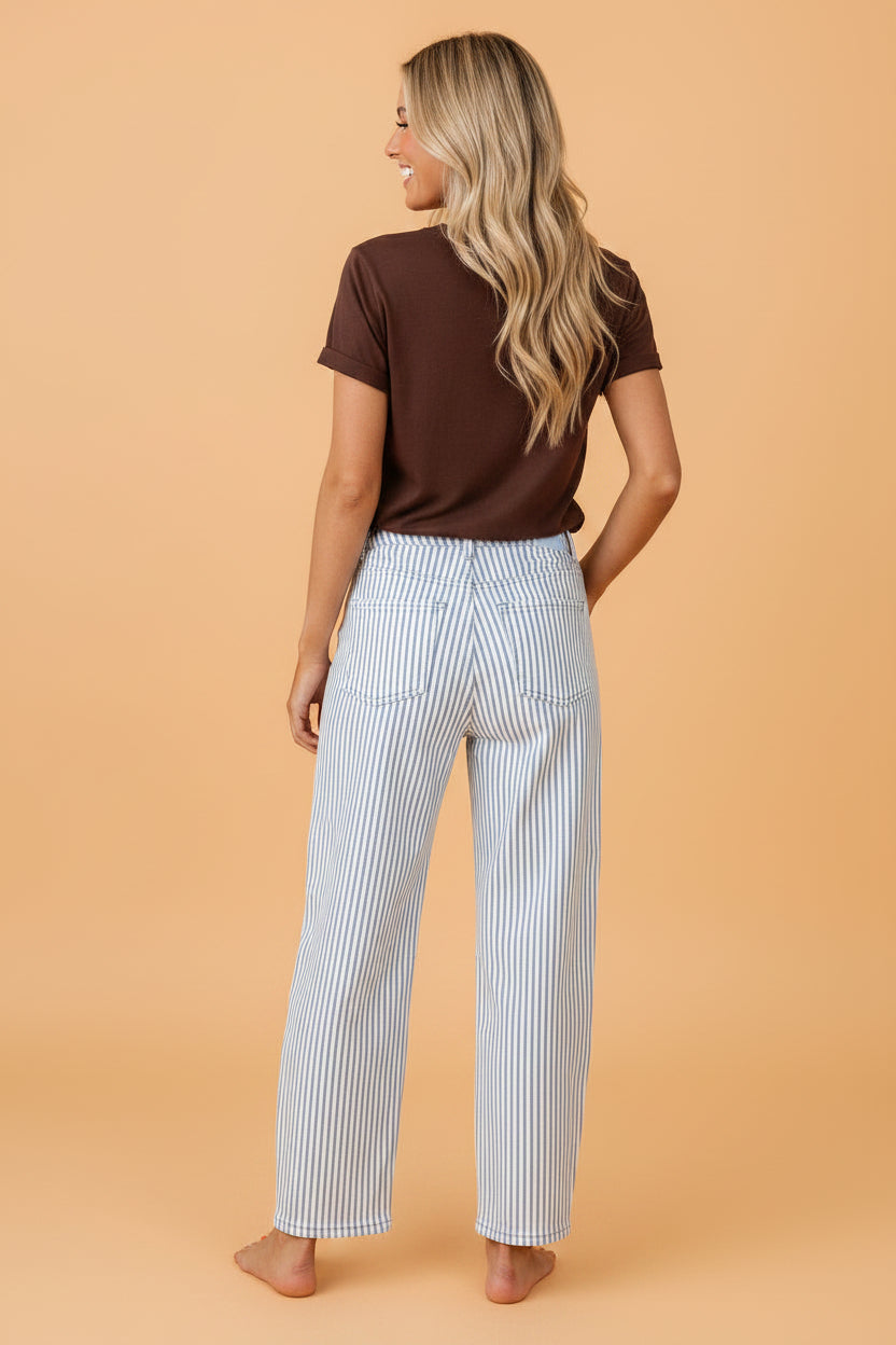 The Olivia Stripe Denim Jeans