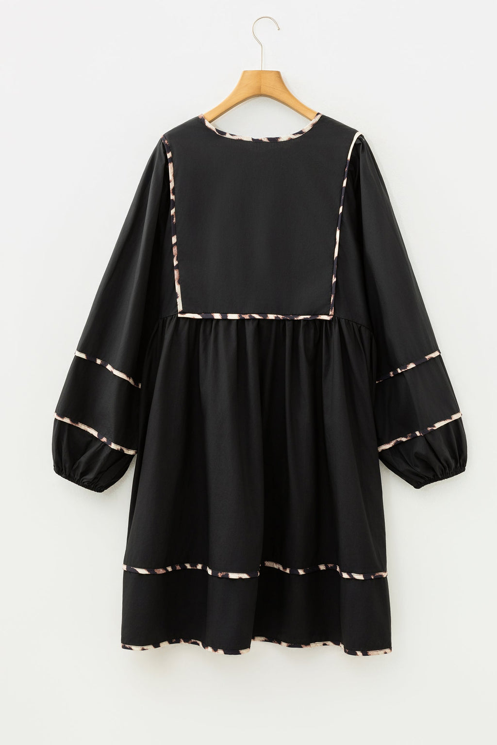 The Sloane Leopard Tie-Neck  Dress