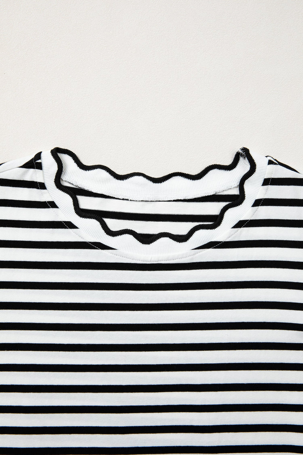 The Ella Stripe Scalloped T-Shirt
