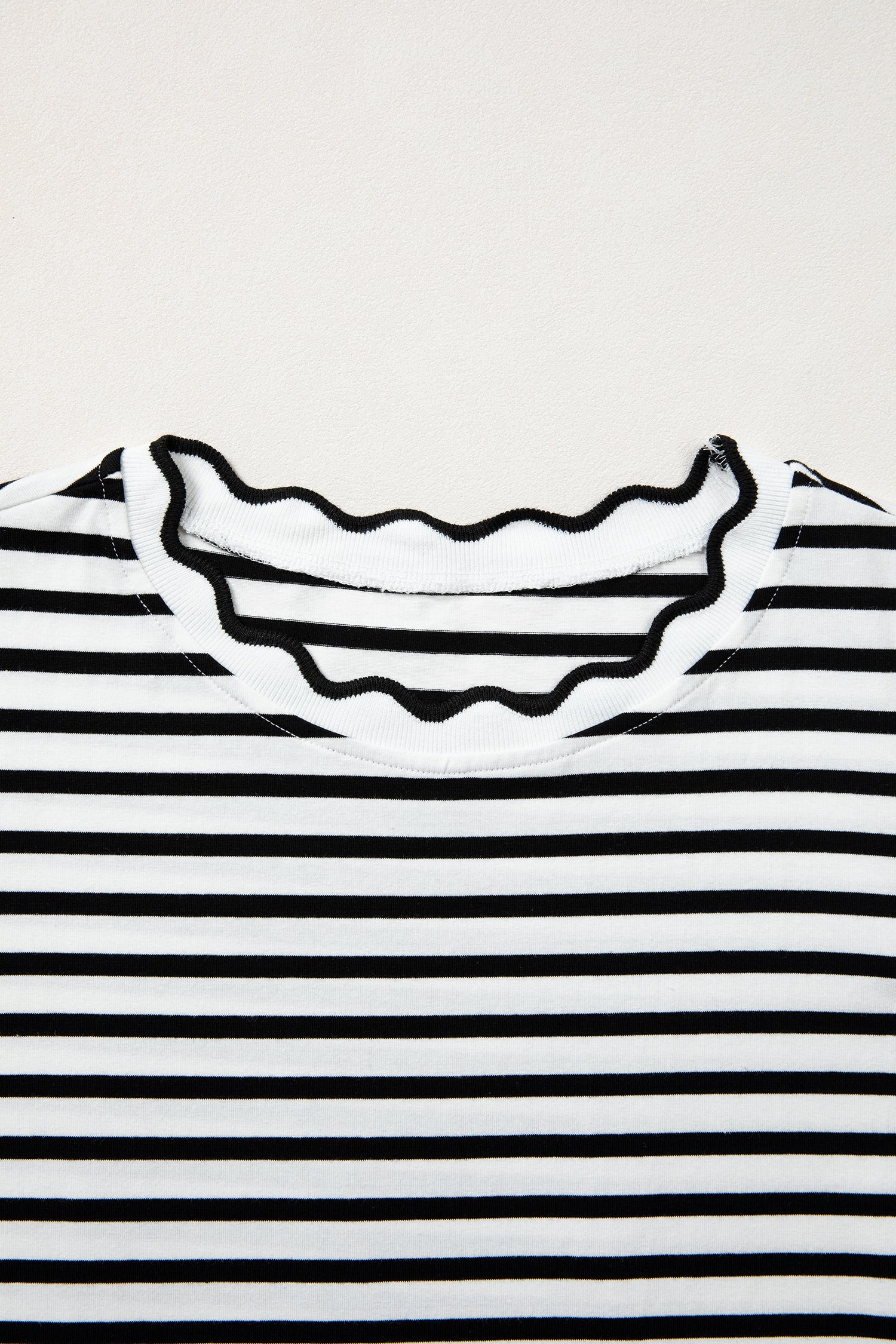 The Ella Stripe Scalloped T-Shirt