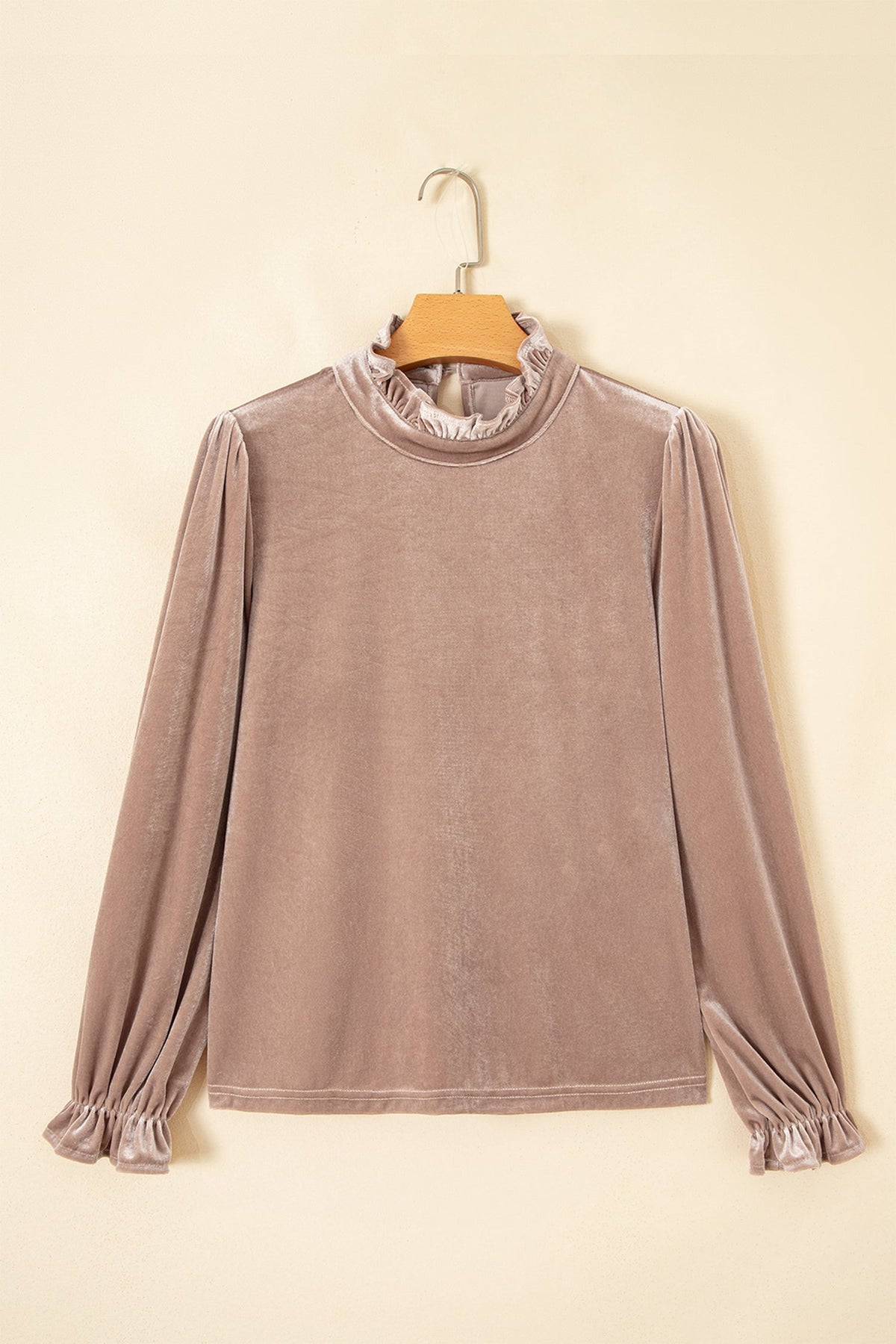 The Sloane Velvet Ruffle Top