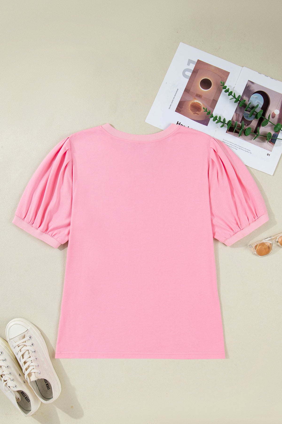 The Mayla  V-Neck Puff Sleeve Blouse