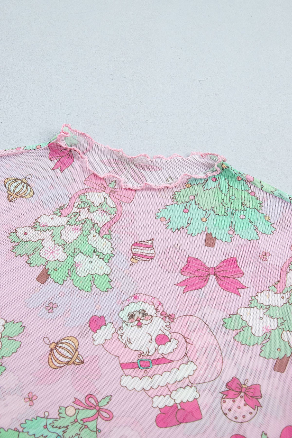 The Sugarplum Christmas Mesh Top